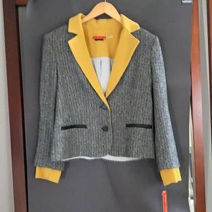 Alice and Olivia Blazer - black and white tweed.